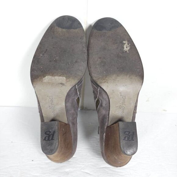 Paul Green Women's Malibu US7,5-8 AU5 Leather Sliced Metallic Earth Ankle Boots - Picture 12 of 13